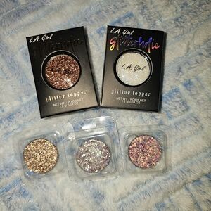 L.A. Girl Glitterholic Glitter Topper Trio - Gold, Iridescent, Pink